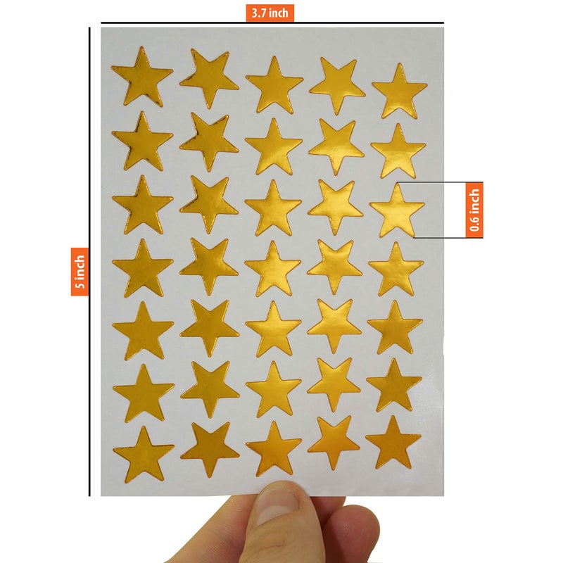 IFAMIO 3500 Count Star Stickers for Paper Notebook, Journal Gold Silver Self-Adhesive Foil Star Labels 100 Sheets - Image 3